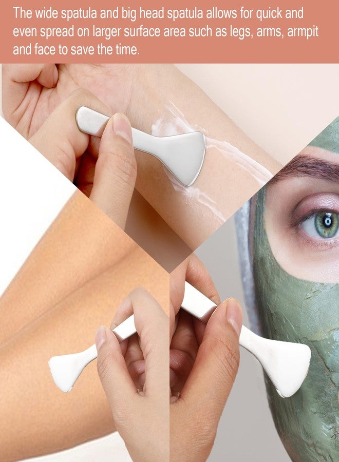 JIYIN 4 PCS Mini Metal Makeup Spatula, 4 Styles Multi-functional Stainless Steel Cosmetic Spatula Reusable Skin Care Cosmetic Spatulas Facial Applicator Tool for Face Mask Cream Lotions Moisturizers - Image 4